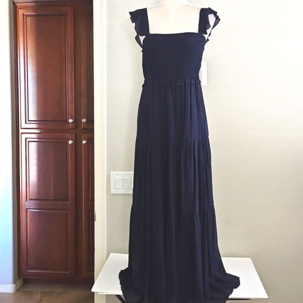 Nanette Lepore NWT Smocked Maxi Tiered Dress